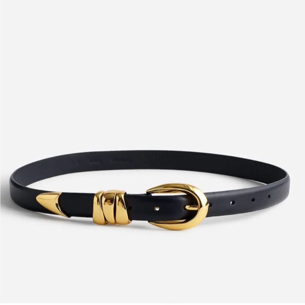 NWT Madewell Triple Metal Keeper Belt XS Gold